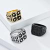 Jerusalem Cross Titanium Ring for Men Crusaders Vintage Finger Ring Personality Domineering Rapper Jewellery