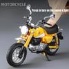 1:12 Мотоцикл Honda Monkey Игрушка Металлическая Литая Модель Супер Спорт Миниатюрная Коллекция Звук и Свет Подарок Для Мальчика Детей