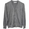 Solid Color Simple Casual Comfortable Cardigan Sweater Men Sweater Gray 40QP317-030