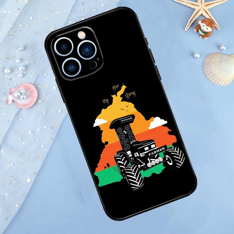 Карта Пенджаба Контурный Чехол Для iPhone 17 Pro Max 16 15 13 12 11 14 Pro Max Plus 12 13 Mini 16e 17 Air Задняя Крышка