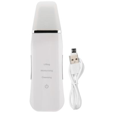 Скруббер для кожи лица, USB аккумуляторная машина для пилинга, ультразвуковой отшелушивающий уход за кожей(белый )