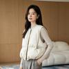 Down vest women's autumn and winter new round neck simple and light fashion vest loose thickened white duck down jacket