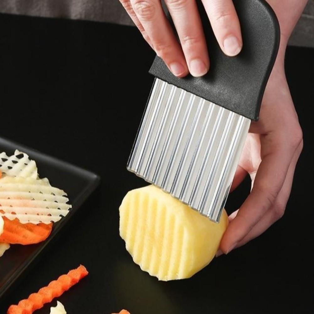 Stainless Steel Wavy Chopper Multi-Functional Vegetable Cutter Potato Chip Slicer  Food Preparation