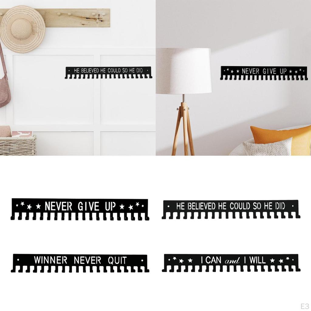 Вешалка для медалей, держатель для наград, 20 крючков, металлическая простая прочная настенная стойка для бега, баскетбола