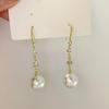 Long Tassel Imitation Pearl Crystal Drop Earrings for Women Statement Sweet Geometric Brincos Party Jewelry Girl Earring
