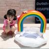 Children's Sequin Rainbow Cloud Swim Ring with Safety Seat