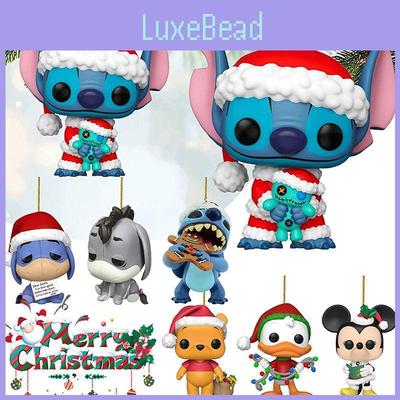 Праздничный акриловый рождественский подвес 3,1 дюйма Стич Винни Украшение для рождественской елки