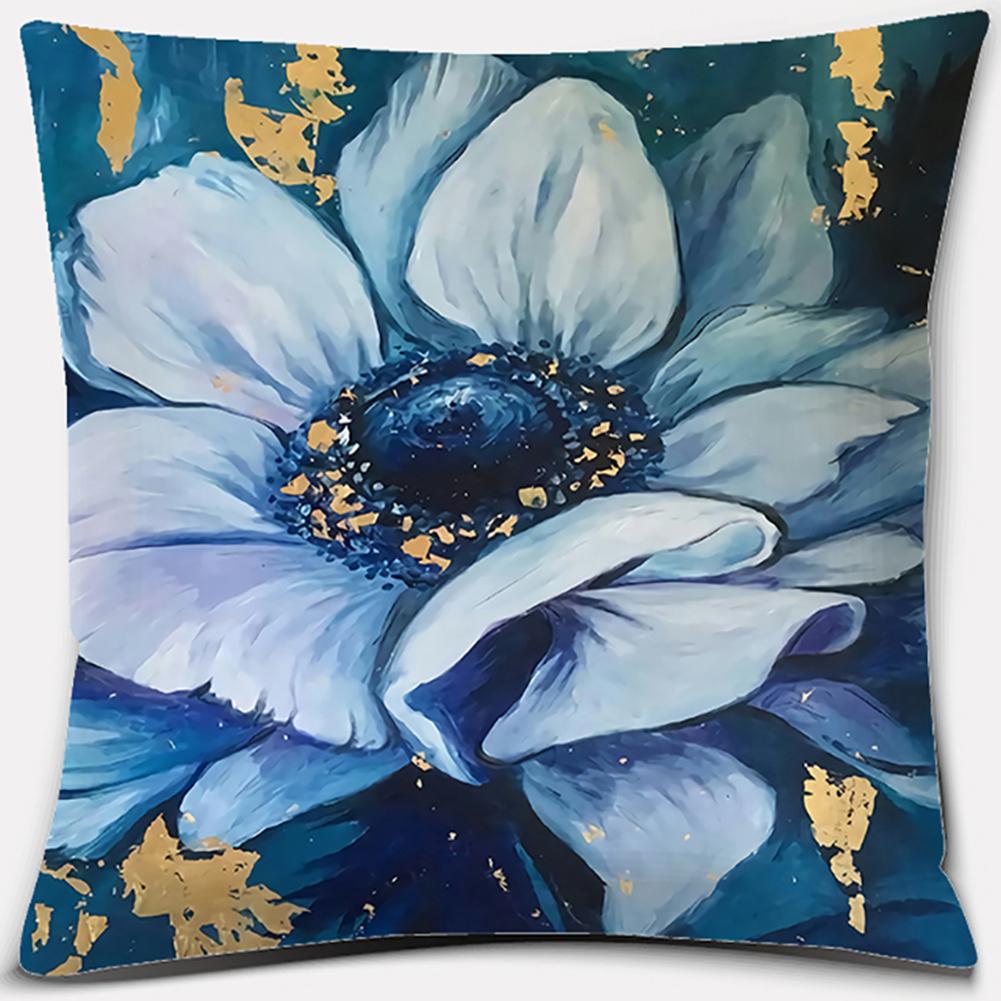 Наволочка с принтом цветов и птиц, квадратная наволочка, украшение для дома и офиса, наволочка, чехол для подушки