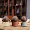 Маленький монах Чай Play Фиолетовый Глиняный Чай Pet Boutique Can Raise Fortune Украшения для аквариума Поднос для чая Zen Little Monk Украшения Декор