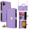 For Samsung Galaxy XCover7 Pro Case Cross Texture PU Leather+TPU Wallet Phone Cover with Strap