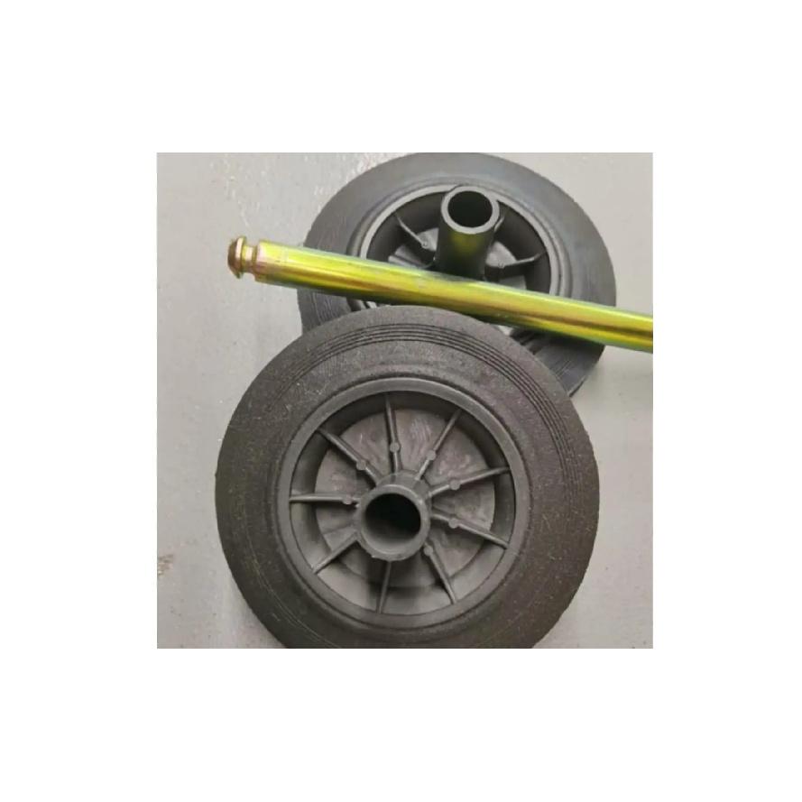 Rubbish Bin Axle Wheel Iron Axle-and-Wheel Trash Can Wheels Replacement Kit Trash Can Pulley Wheels Heavy Duty Home Utility
