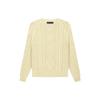 Fear of God Essentials FW22 Свитер с круглым вырезом косой вязки Топы унисекс Канареечно-желтый FOG-FW22-403