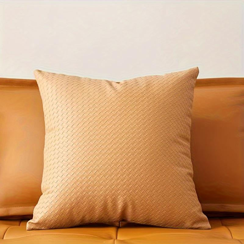 Faux Leather Throw Pillow Covers, For Home Decor, High-end Living Room Decor, Car Decor And Other Multi-scene Decor,45*45cm(Pillow Core Not Included)