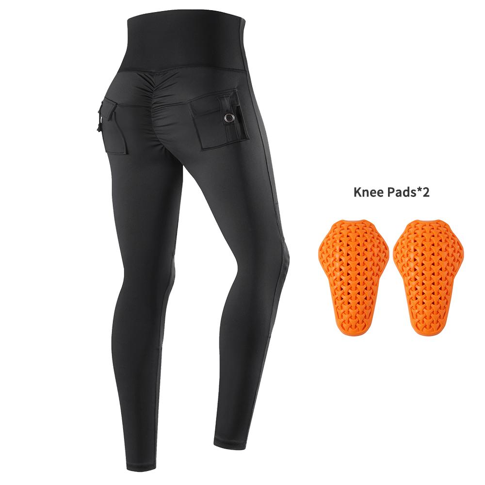 Wosawe CE Certified Breathable High Stretch Anti-Fall with Removable Knee Pads Women's Riding Sports Motorcycle Pants