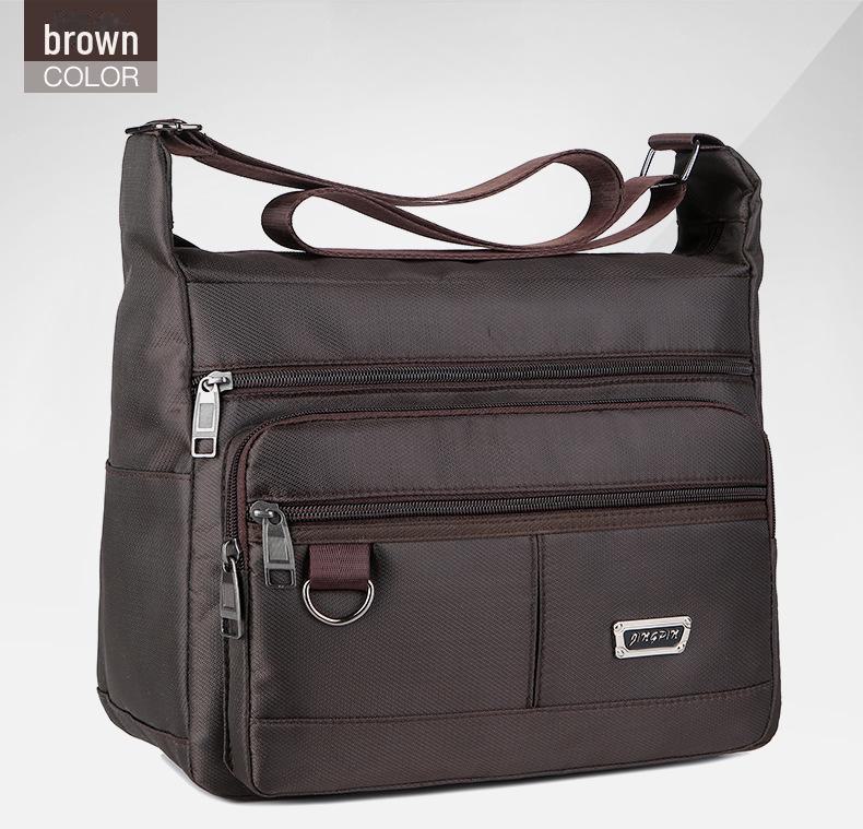 Мужская модная водонепроницаемая сумка-мессенджер большой вместимости - повседневный дорожный рюкзак из ткани Оксфорд