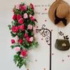 18 Heads Home Vine Hanging Artificial Vine Plant Garden Decor Fake Rose Flowers