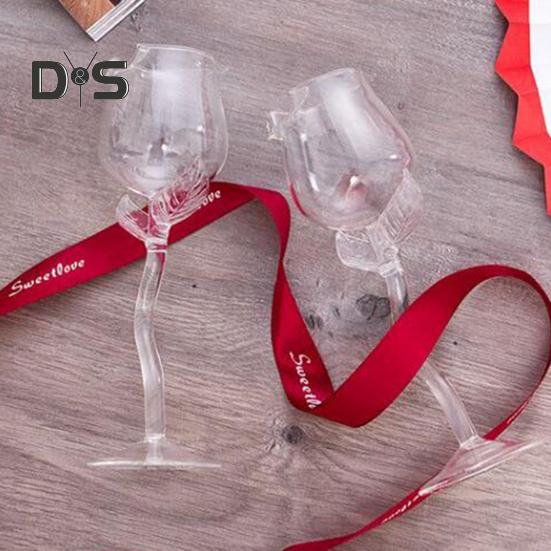 Бокал для вина Изысканная стабильная основа Прозрачная чашка в форме розы