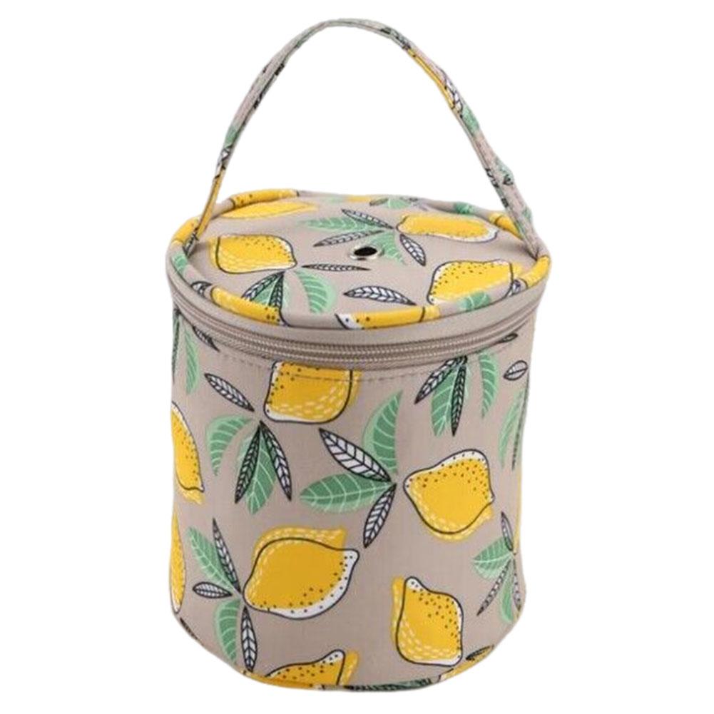 Сумка-органайзер для вязания крючком с цветочным узором, сумка для хранения пряжи, молния с ручкой-ремешком