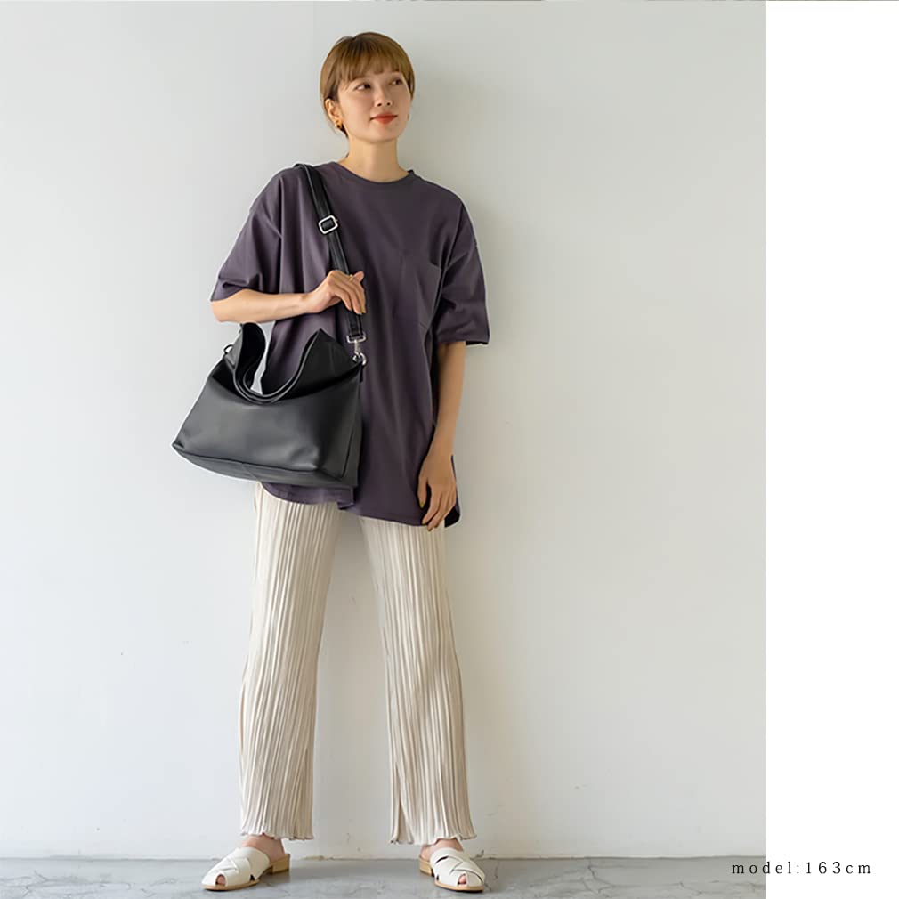 Vita Felice Genuine Leather 2way Square Tote Bag 9003 [VITAFELICE] Women's (bk)