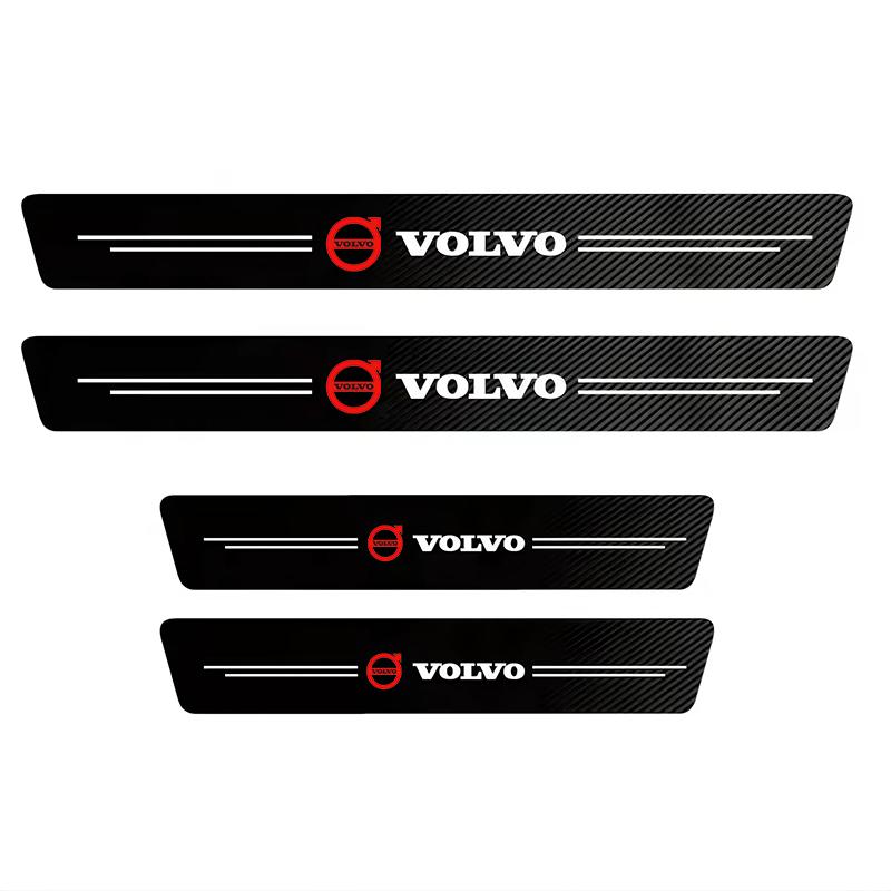 Car Door Sill Scratch Resistent Stickers Threshold Pad For Volvo Rdesign Polestar AWD V50 S60 XC60 S40 XC40 XC90 V60 S80 S90 V90