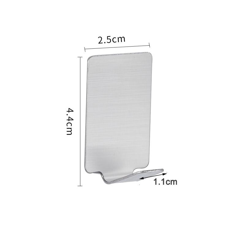 Self Adhesive Wall Hook Bathroom Kitchen Wall Door Hook Stainless Steel Hook Hanger Door Hanger Hook Holder Hat Key Towel Hooks