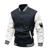 Spring and Autumn Jacket Men's Color Blocked Coat Baseball Collar Work Jacket Men's Coat