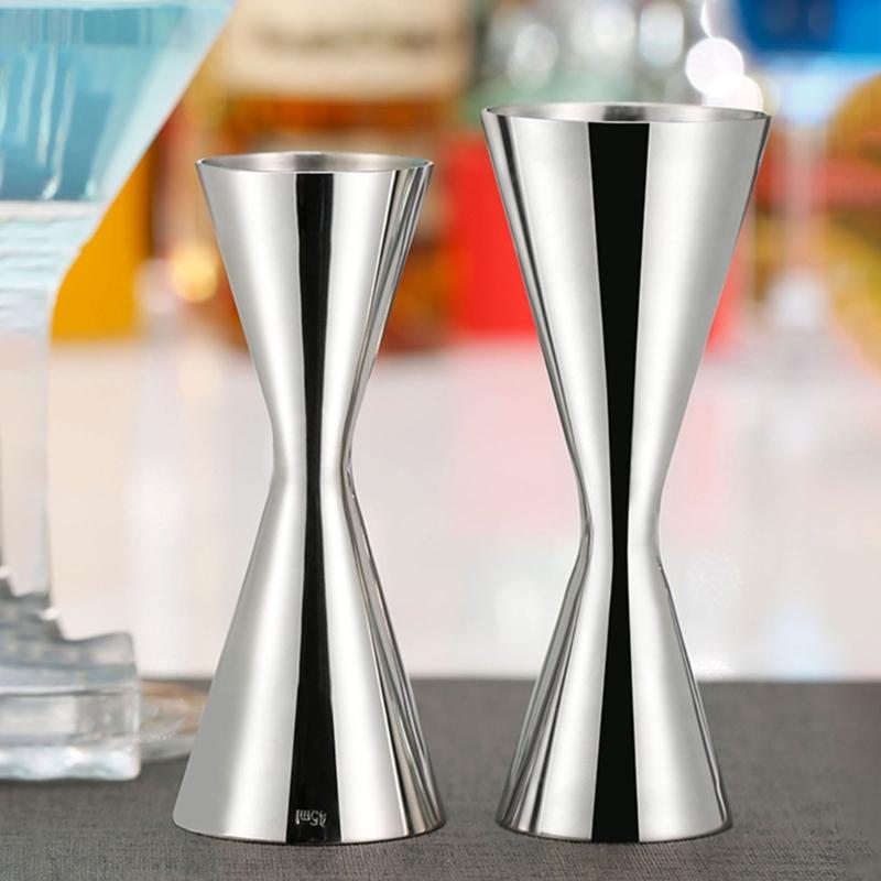 Measuring Cups Cocktail Jigger Cocktail Shaker Stainless Steel Liquid Mini Espresso Shot Glass Kitchen Bar Accessories