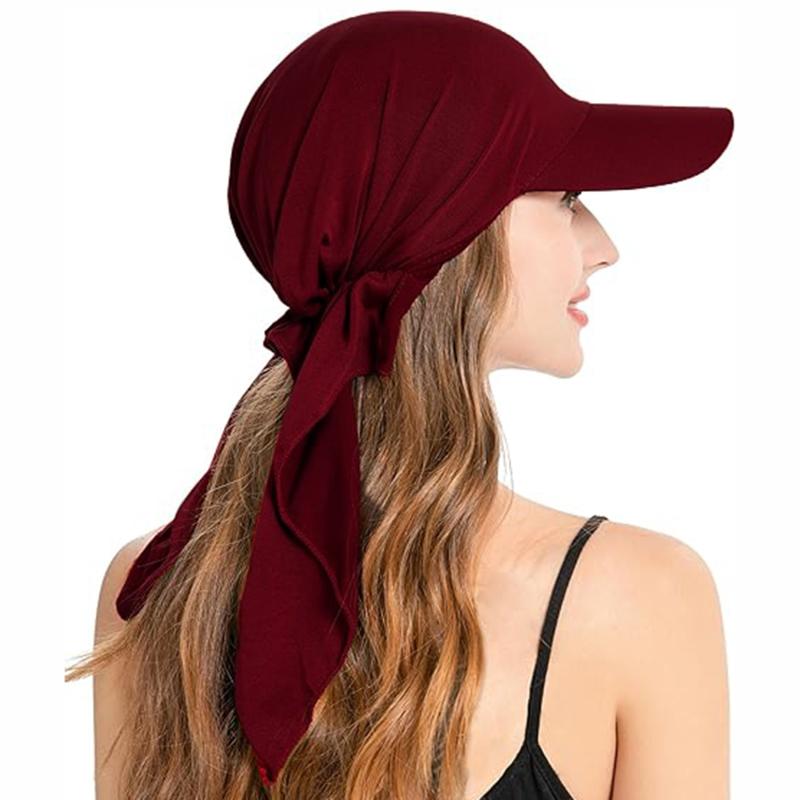 Baseball Caps Shawl Design Women Muslim Low Profile Fitted Hat Summer Soft Breathable Headscarf
