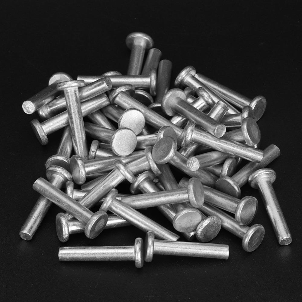 100pcs Durable Solid Rivets Boat Repair Aluminum Rivets Reliable Flat Head Rivets For Gas Systems