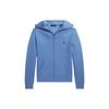Polo Solid Color Zip-Up Hoodie Long Sleeve Kids Hoodies Blue 323799360-040