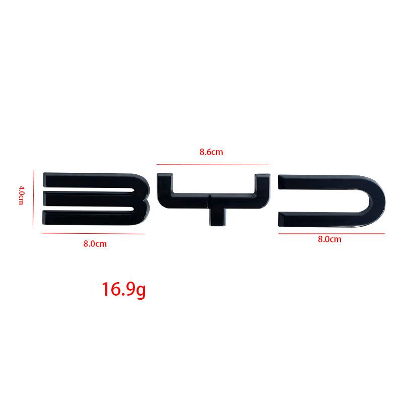 Для BYD ATTO3 YUAN PLUS 21-22 3D ABS Наклейка Наклейки Значок Логотип Передней Решетки Радиатора Автомобильный Стайлинг Черный Значок Логотип Эмблема Крышка