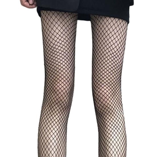 Club Stockings Fishnet Mesh Solid Color Hollow Out Skinny Beautify Legs Soft Elastic Women Pantyhose Female Garment