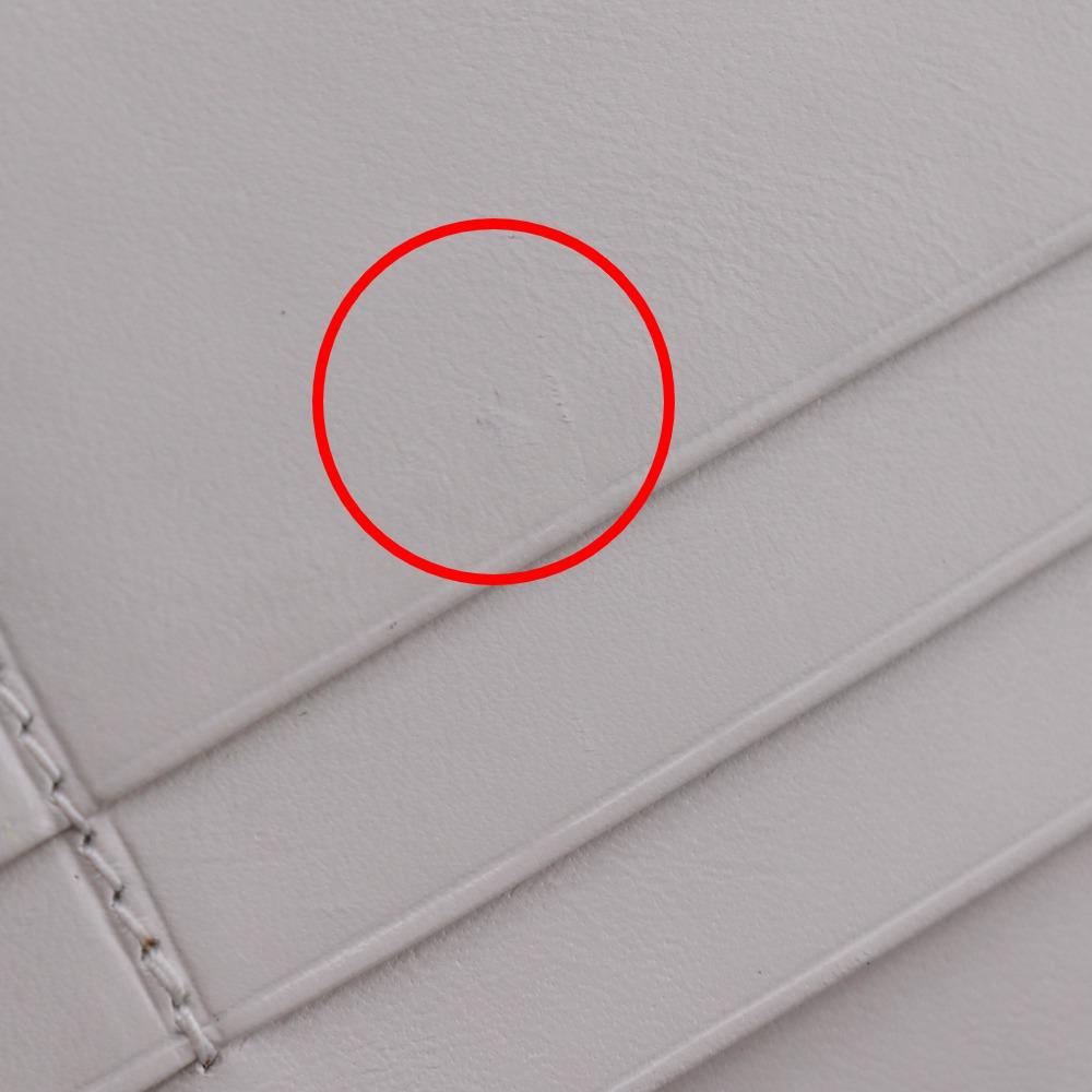 Loewe Repeat Anagram Purse White Leather Unisex Used