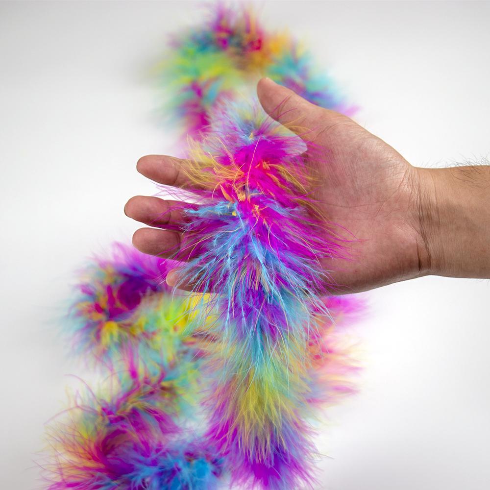2Meters Colorful Marabou Turkey Feathers Boa 20G High Quality Plumes Shawl For Home Party Wedding Dress Decoration Feather Scarf