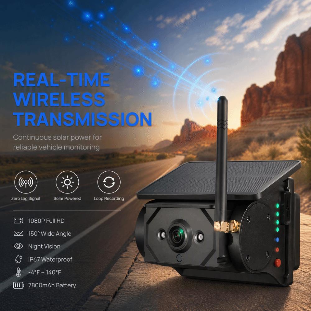 Solar Powered Wireless Solar Backup Camera Wireless Digital Wireless Magnetic Camera For RV