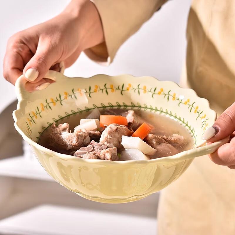 Pellson French Country Ceramic Eared Soup Bowls