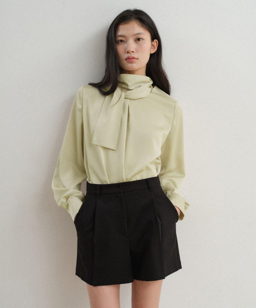 TOWAV Ceci Pintuck Shorts_Black