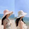 Versatile Women Sun Hat Broad-edged Bucket Hat Double-sided Wear Fisherman's Hat  Vacation