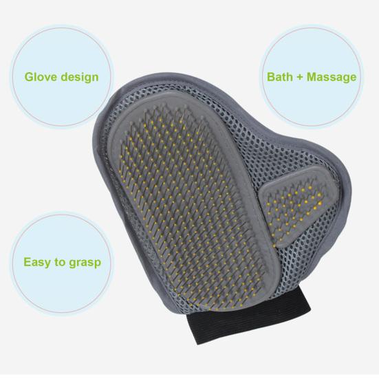 Перчатки для мытья собак, щетка для мытья домашних животных с высокой плотностью зубцов, перчатки для удаления шерсти домашних животных, средства для ухода и массажа собак и кошек