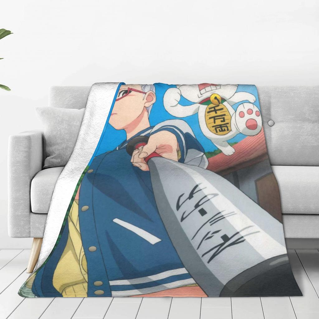 Seiko Ayase Dandadan Soft Warm Blanket  Child Plush Throw Blanket Pattern Couch Chair Flannel Bedspread Sofa Bed Cover