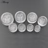Alisouy 2PCS New Transparent Glass Skull Flared Ear Tunnels Plugs Flesh Stretcher Expander Gauges Earrings Piercing Body Jewelry