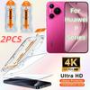 Набор из 2 защитных стекол HD для Huawei P30 P40 P50 P50E Pura70 Pura80 - Без пыли, без пузырей, легкая установка