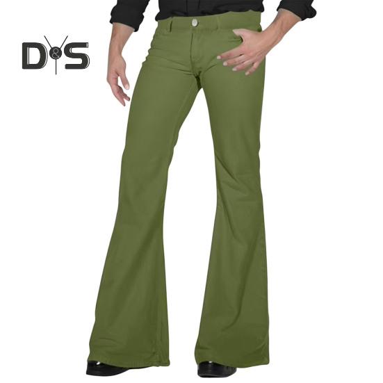 Мужские расклешенные брюки с 4 карманами, средней посадки, однотонные, с застежкой-молнией на пуговицы, длинные брюки для работы, путешествий, отдыха