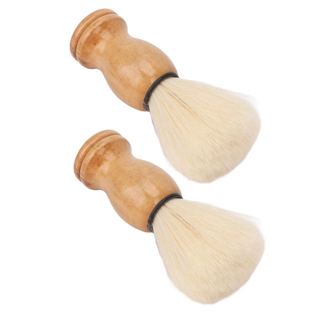 Mini Shaving Brush Synthetic Wooden Handle Soft Men Shaving Brush for Travel Home Use