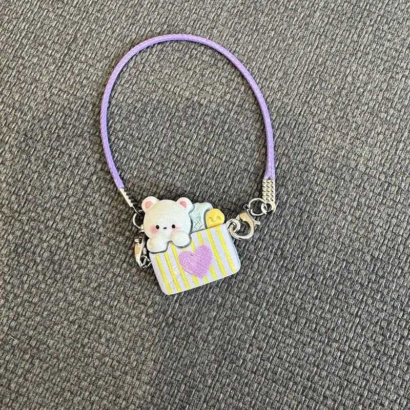 Doll 15-17cm Mini DIY Pet Carrying Bag Dress Up Plush Toy Accessories Dollhouse Hanging Neck Accessories Dollhouse Pendan