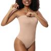 Утягивающее боди без бретелек для женщин, утягивающее боди, цельный комбинезон, бесшовные стринги, утягивающее боди со съемными бретелями