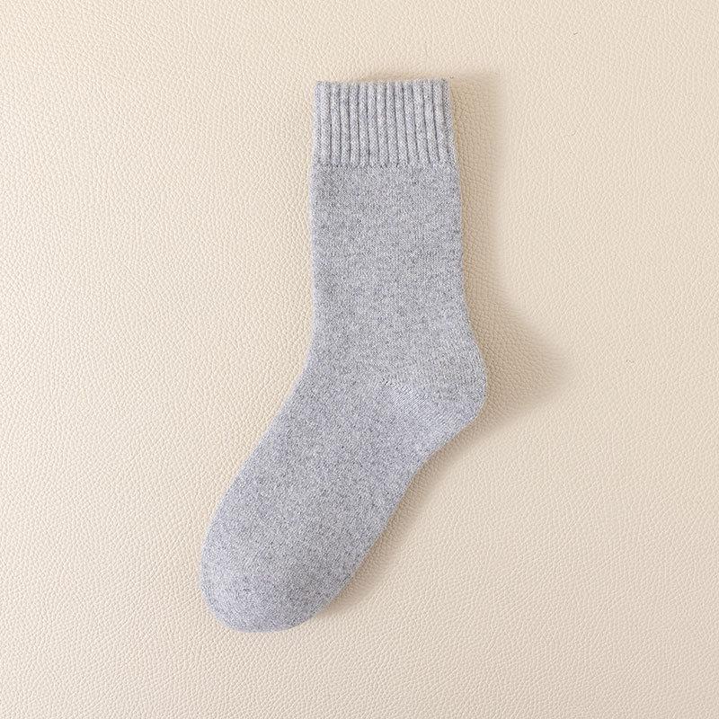 Мужские носки средней длины из шерсти, устойчивые к холоду, толстые и теплые, плюс бархатные махровые носки из кашемира