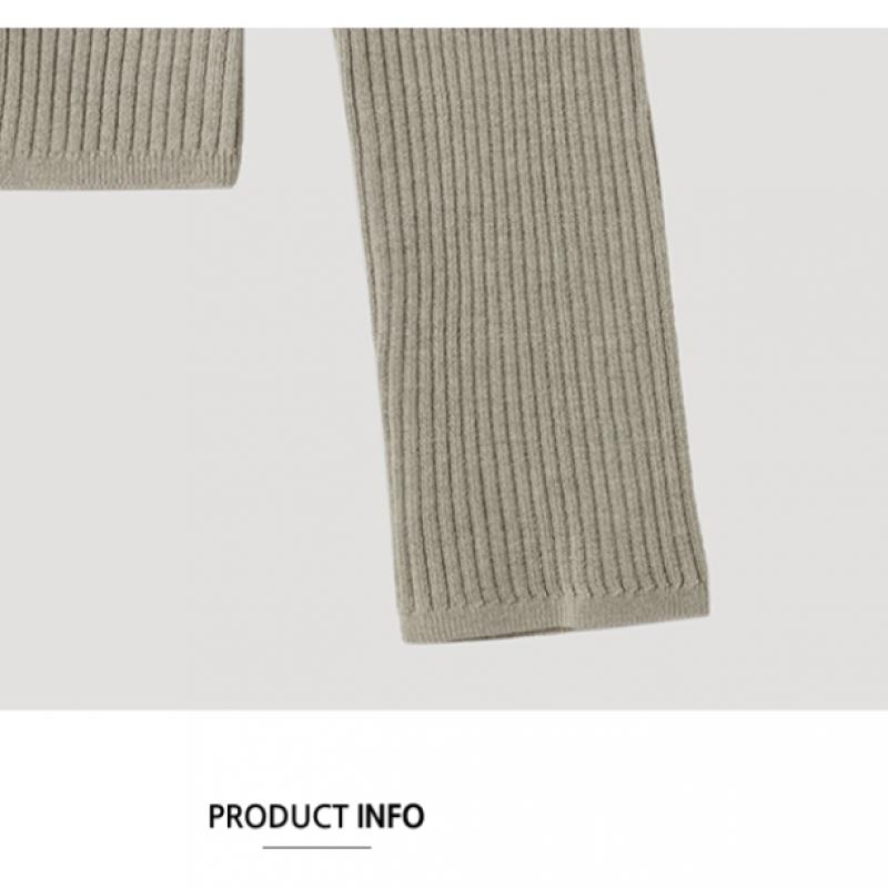 She Smiss Rib V Neck Button Slim Knit Sskpop12070 Lk