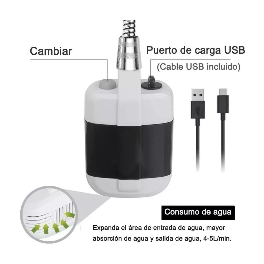 Портативный душ из АБС-пластика с электрическим аккумулятором для кемпинга, душевой насос для наружного использования