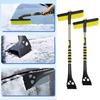 Extendable Car Snow Brush Ice Scraper Heavy-duty Snow Shovel with EVA Grip Snow Removal Tool for Windshield